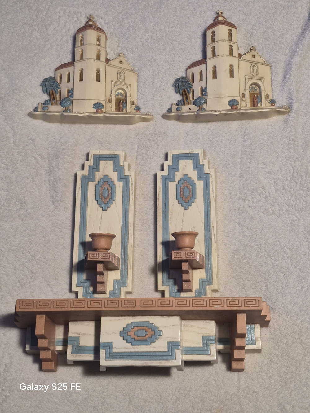 Vintage 6-Piece Burwood Products Southwestern Wall Art Set (1993–1995)